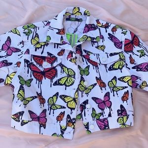 🚫SOLD🚫🦋JADED LONDON BUTTERFLY CROPPED JACKET🦋